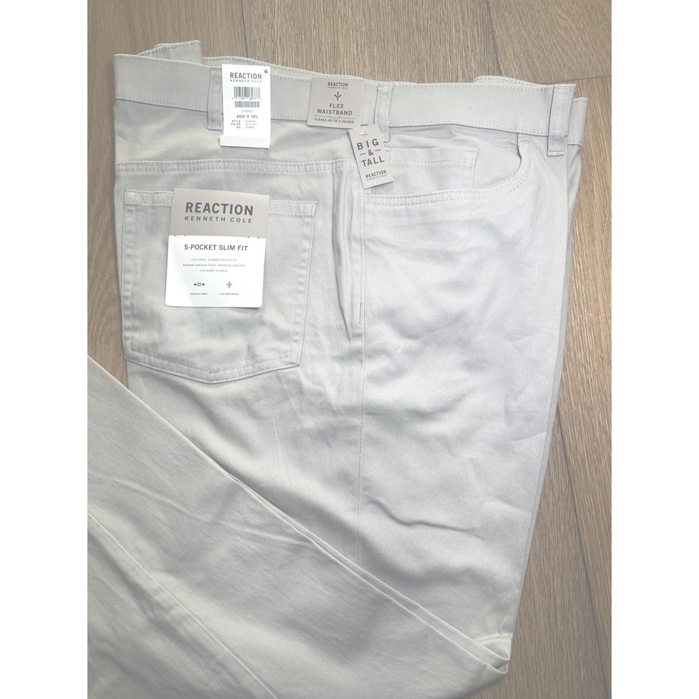 Kenneth Cole Reaction Men's Flex Waist Slim Fit 5 Pocket Casual Pants‎ 46x30